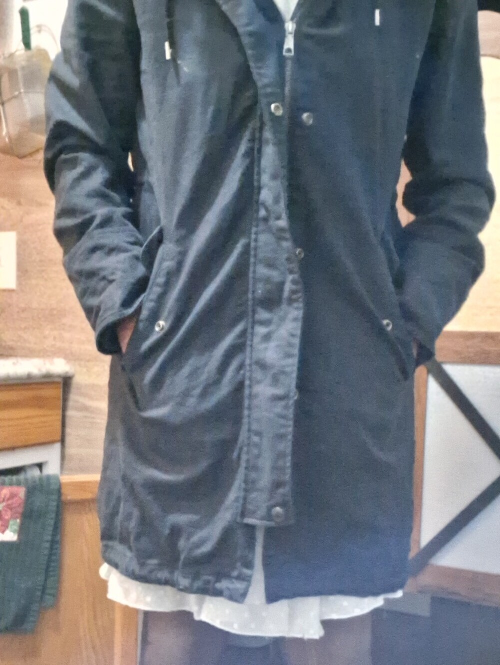 Liz Claiborne Black Trench Coat